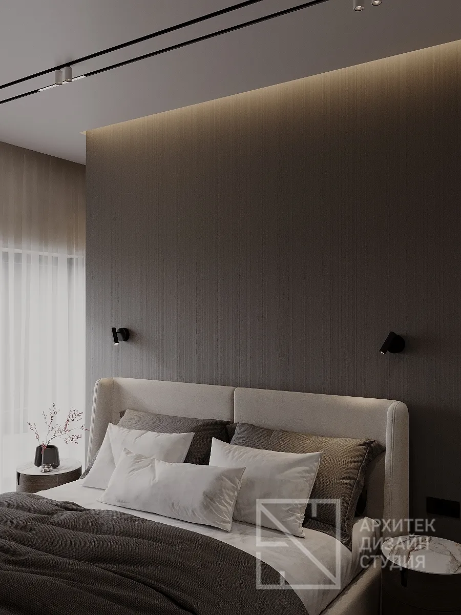 Дизайн интерьера квартиры в г. Абакан по ул. Авиаторов 1В/2 - Спальня - Фото 1